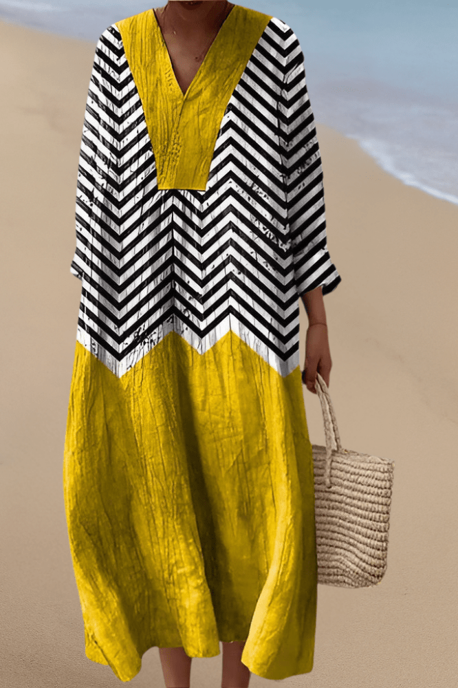 Sunburst Rhythm Dress: A Vibrant and Stylish Choice