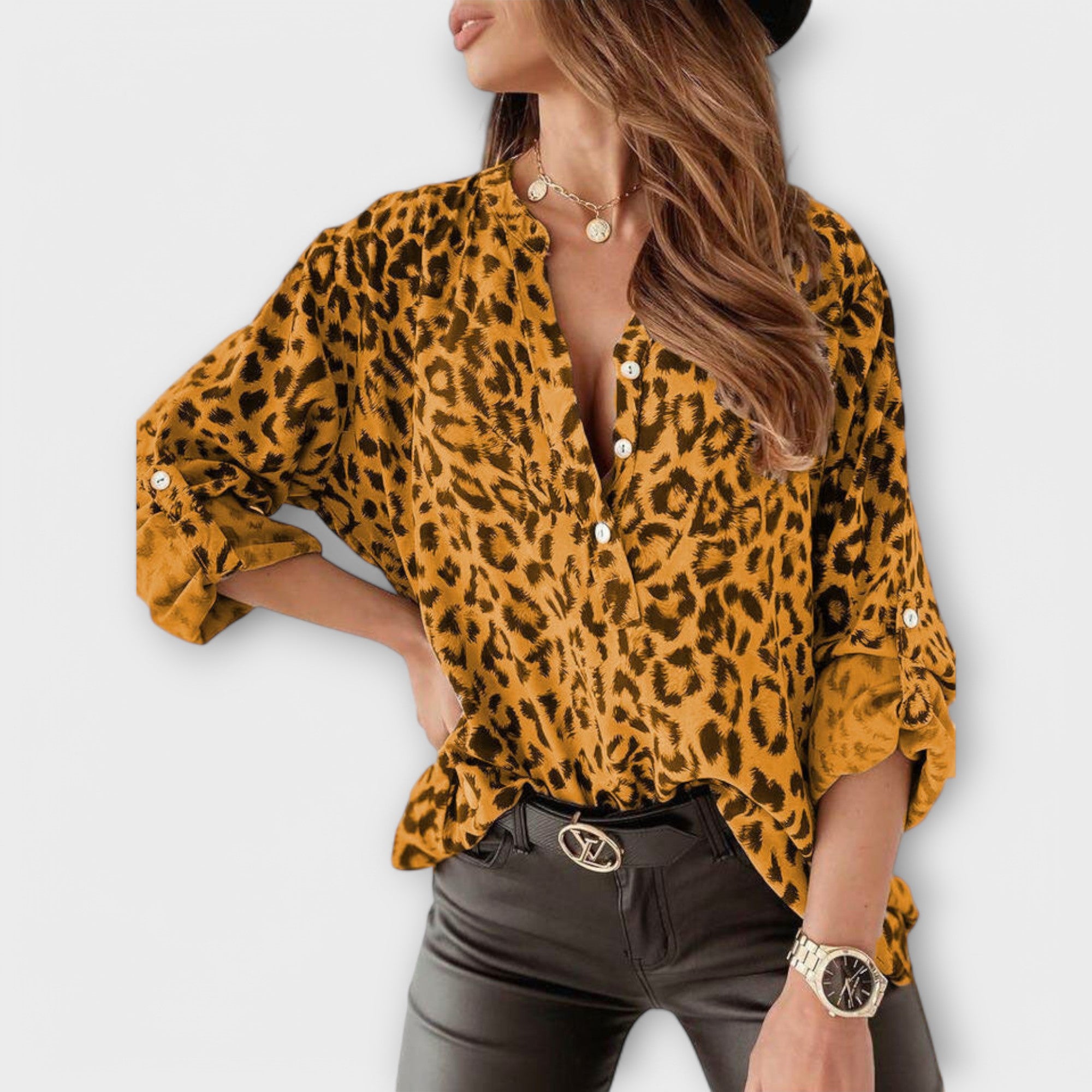 Diana™ | Luxe Leopard Blouse