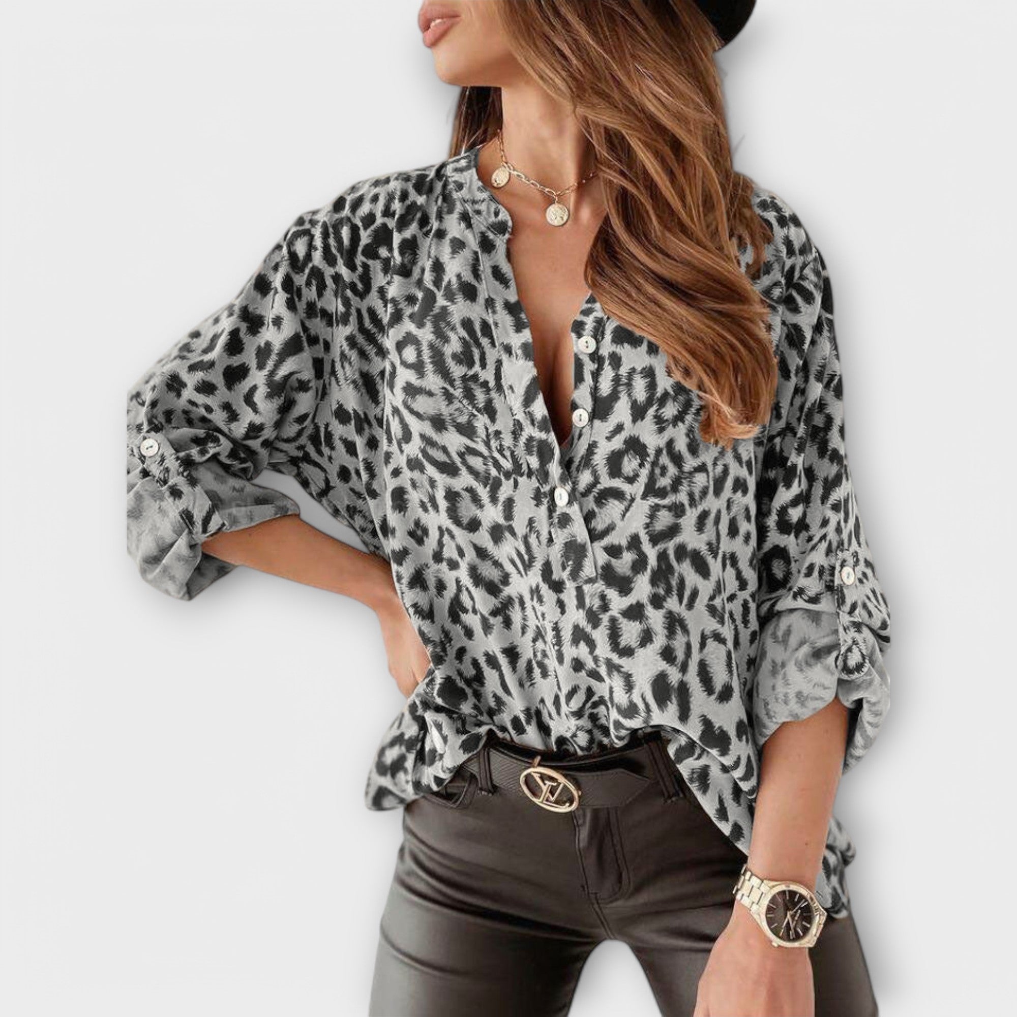 Diana™ | Luxe Leopard Blouse