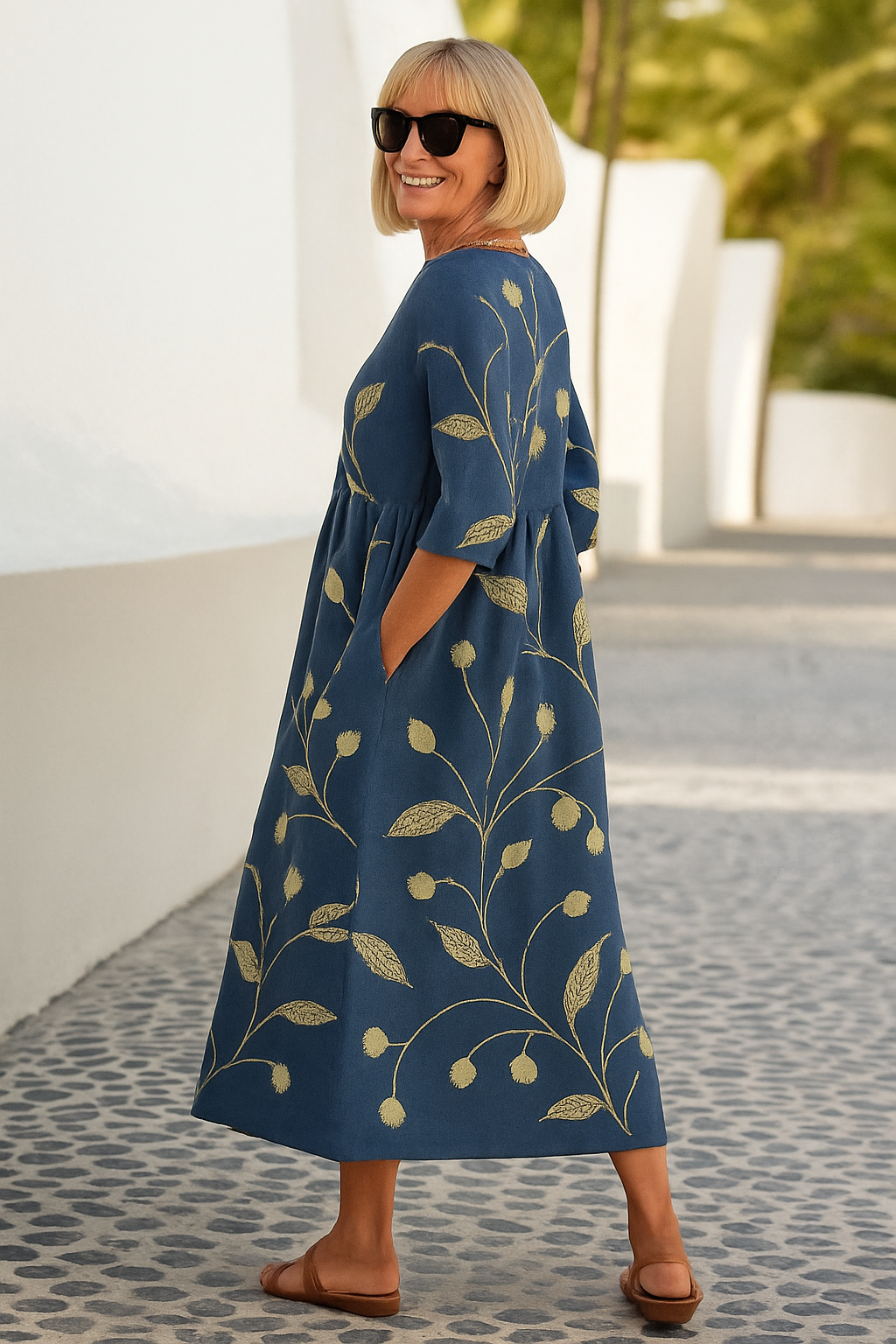 Matilda™ | Garden Charm Midi Dress
