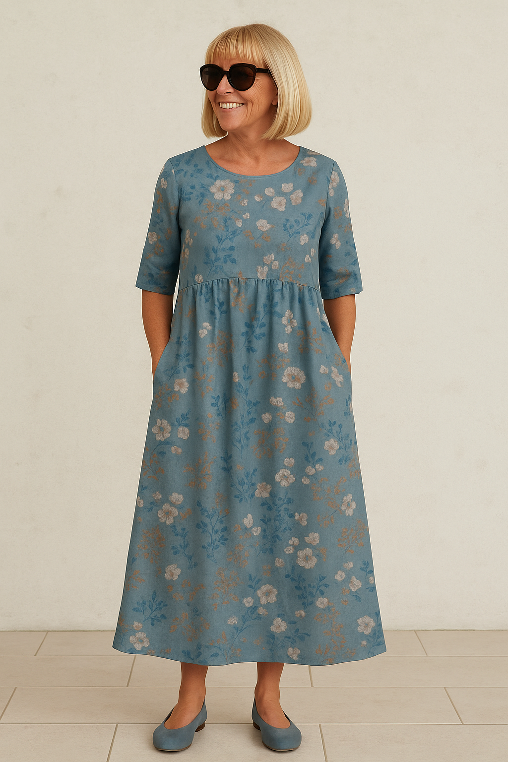 Matilda™ | Garden Charm Midi Dress