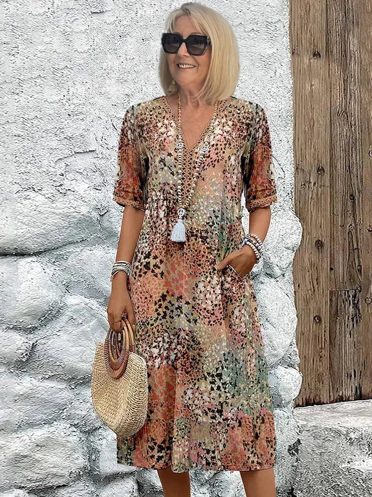 Sienna™ - Vibrant Mid-Length Dress