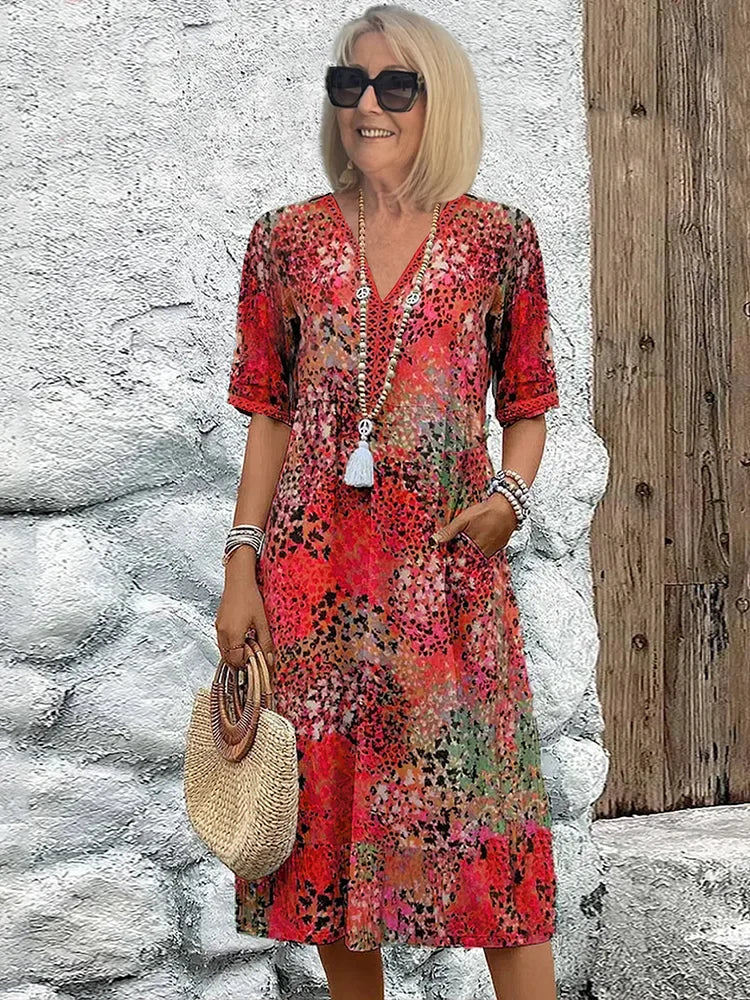 Sienna™ - Vibrant Mid-Length Dress