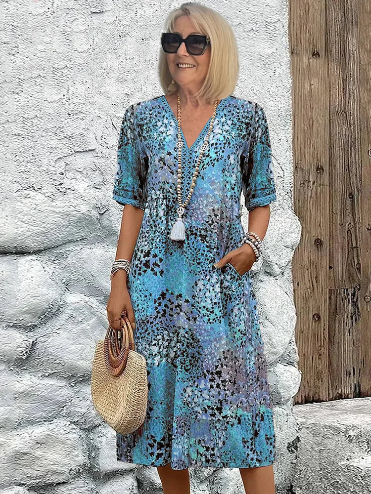 Sienna™ - Vibrant Mid-Length Dress