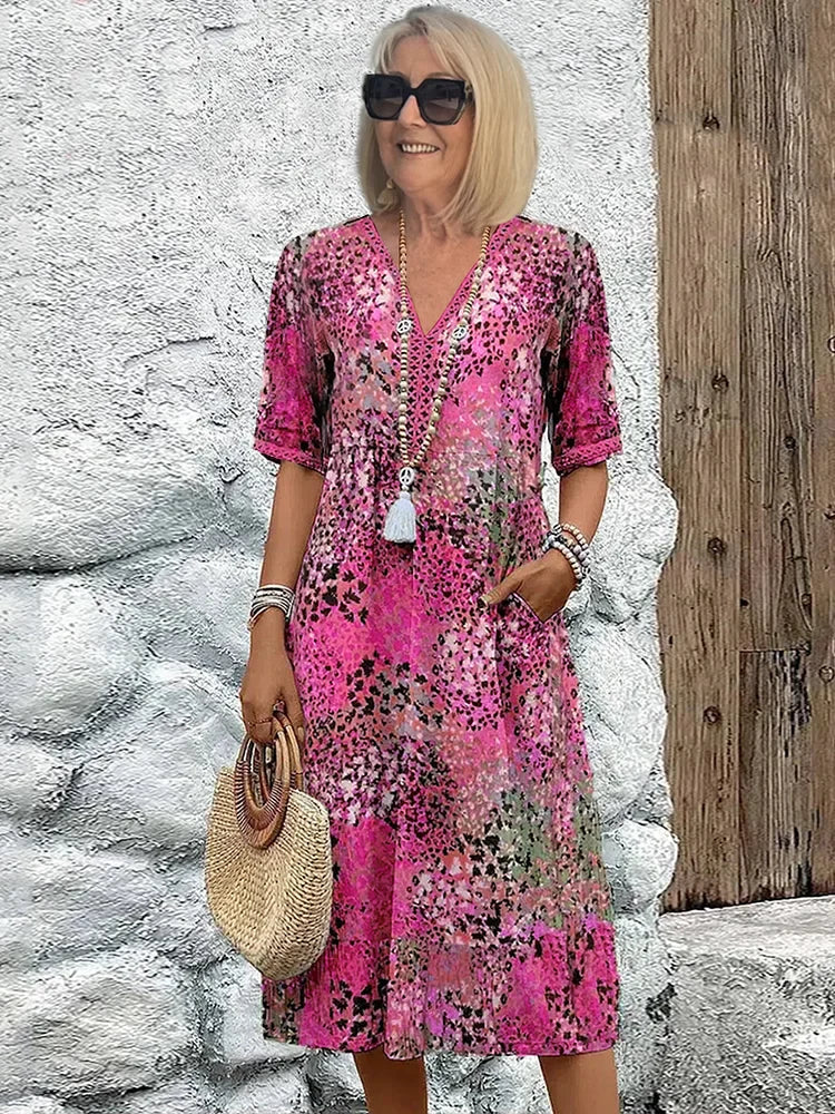 Sienna™ - Vibrant Mid-Length Dress