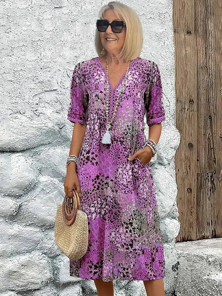 Sienna™ - Vibrant Mid-Length Dress
