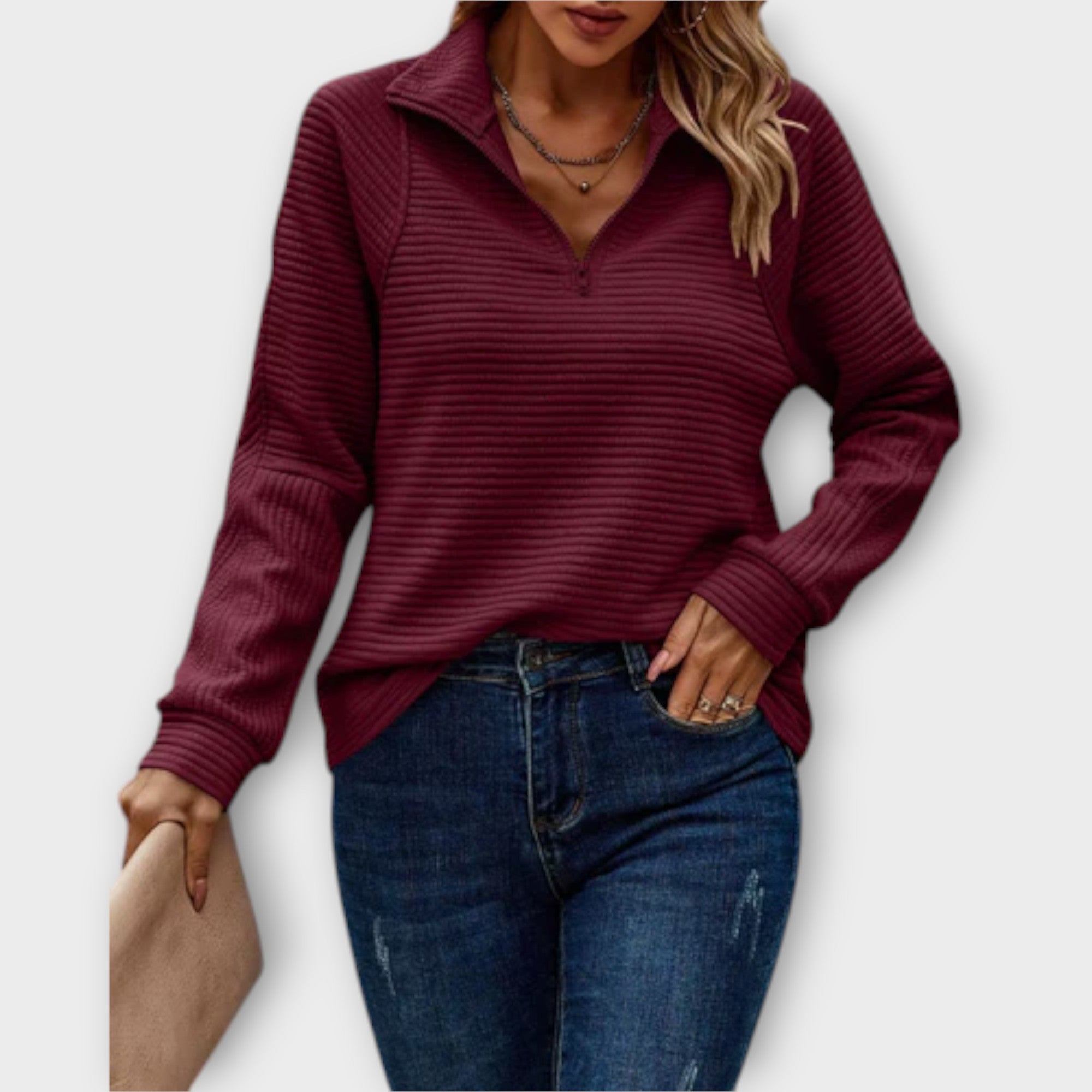 Helena™ | Polished Zip Pullover