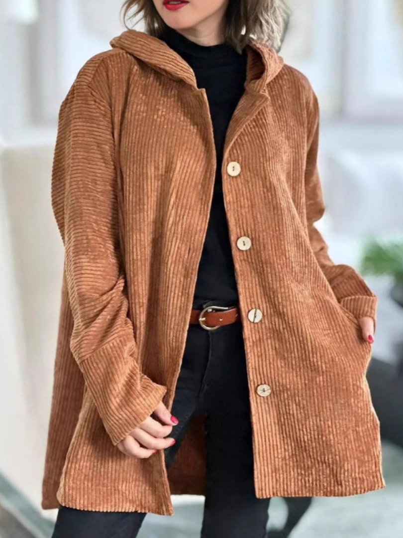 Camille™ | Ribbed Warmth Hooded Coat